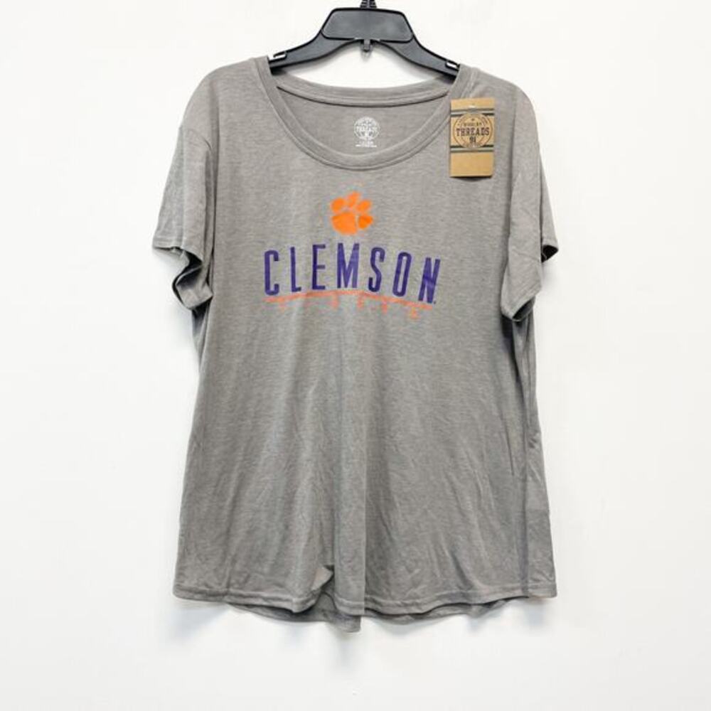 Rivalry Threads 91 Women's NCAA Clemson Tigers Logo Crewneck Gray Shirt Size S